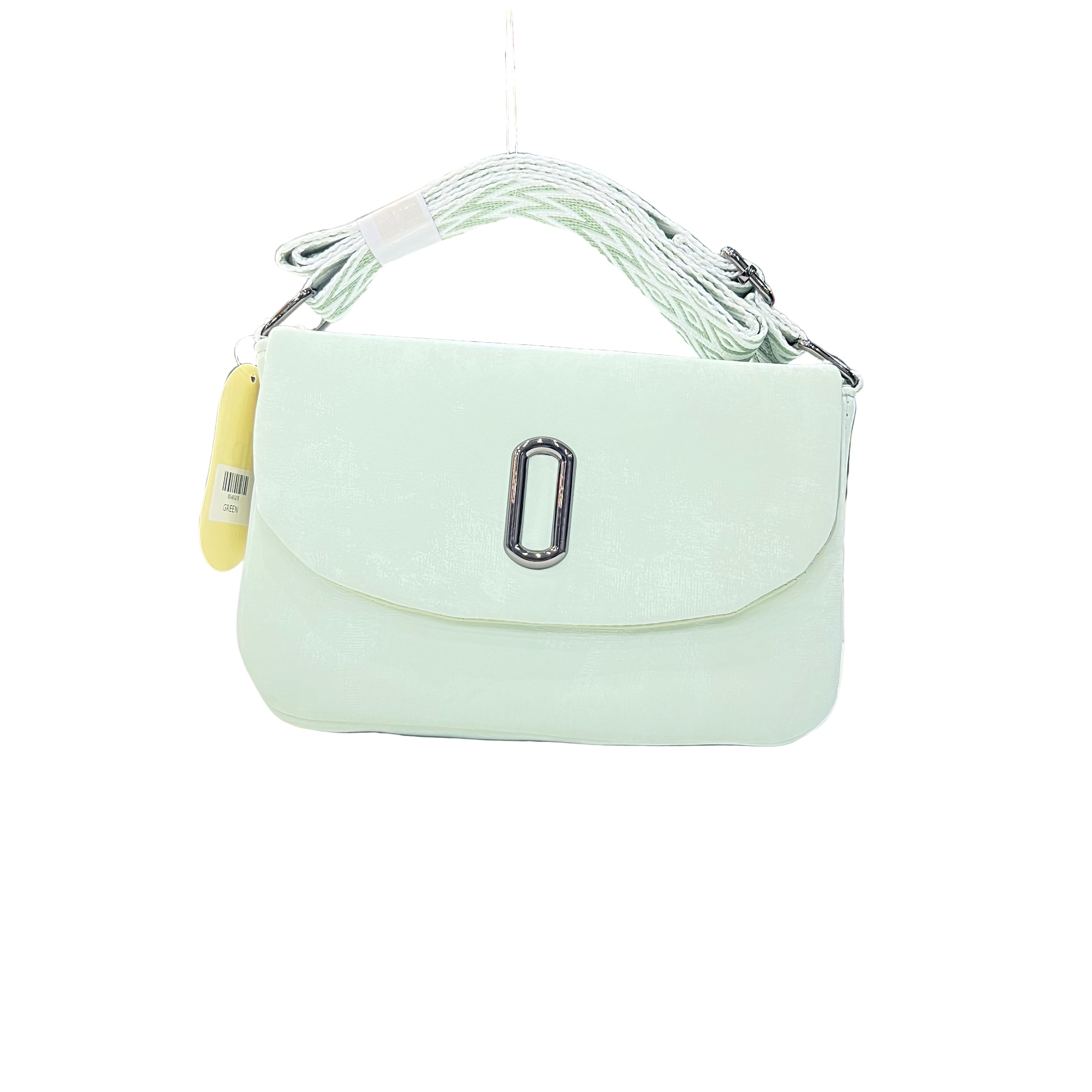 Imported Luxury Velvet Shoulder Bag  Modern Crossbody with Metallic 'O' Hardware