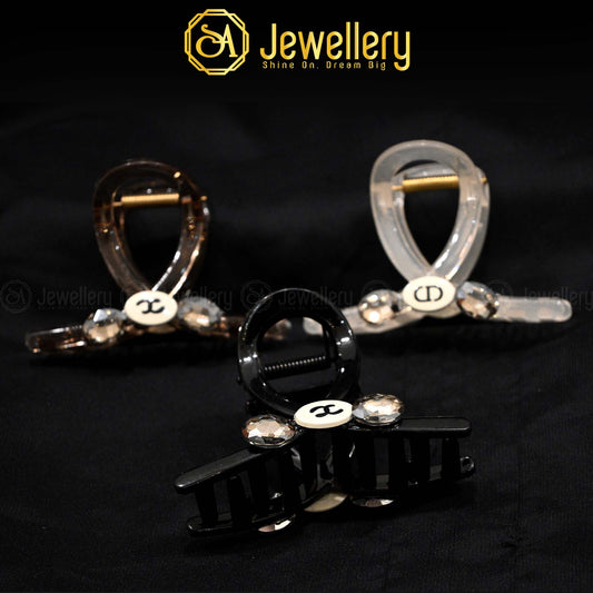 Elegant Crystal Embellished Hair Claw