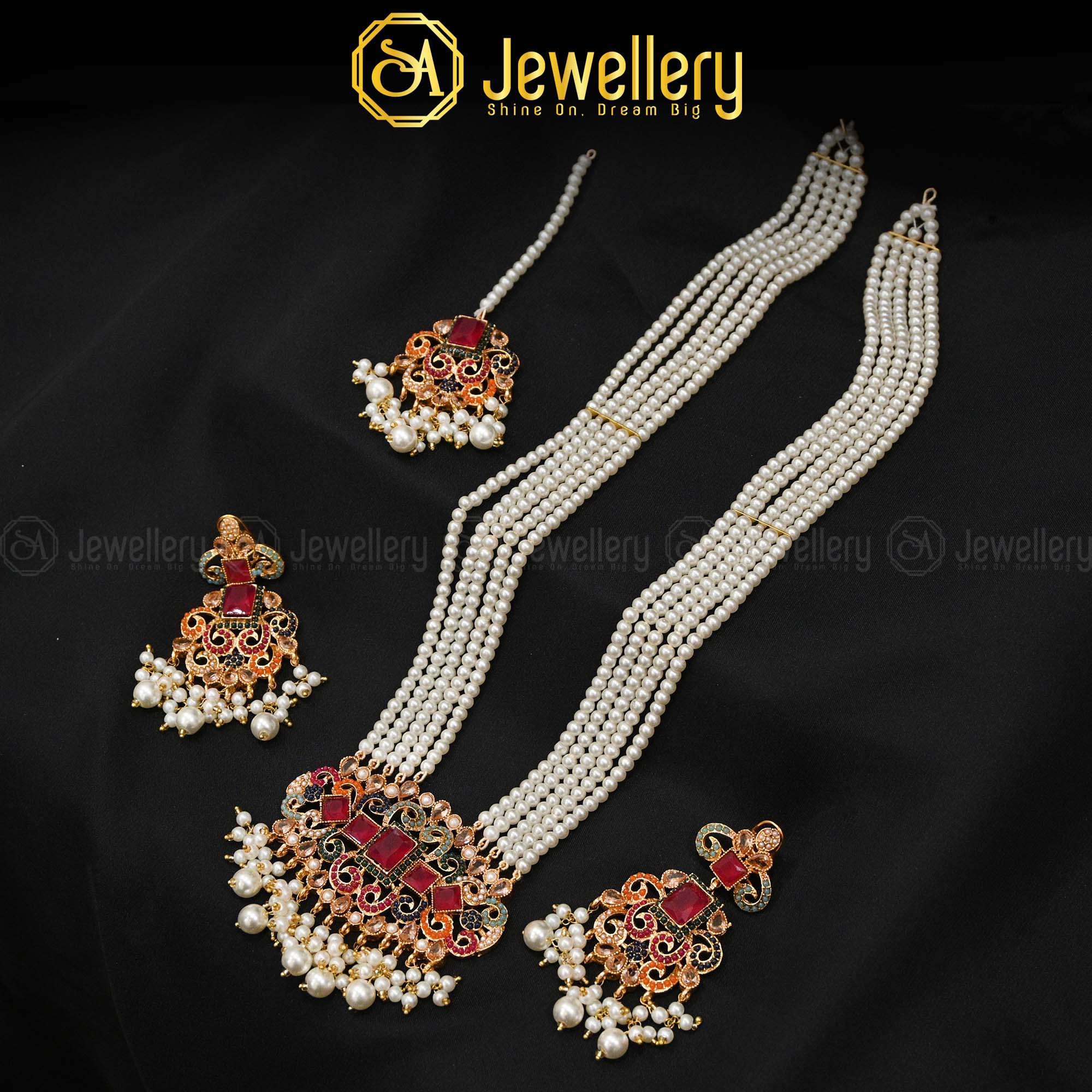 Royal Pearl Mala Set