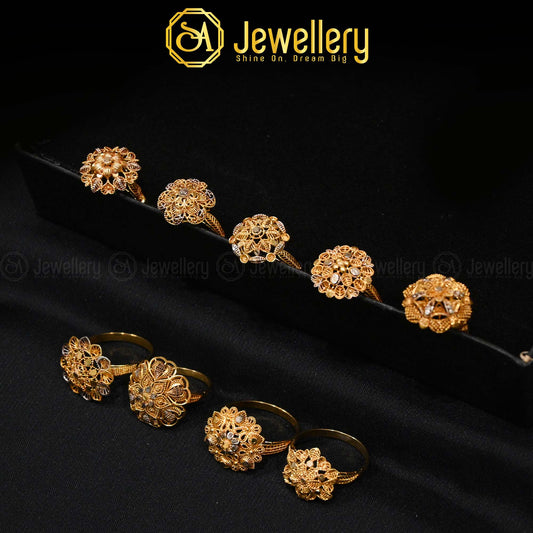 Radiant Blossom Gold-Plated Ring