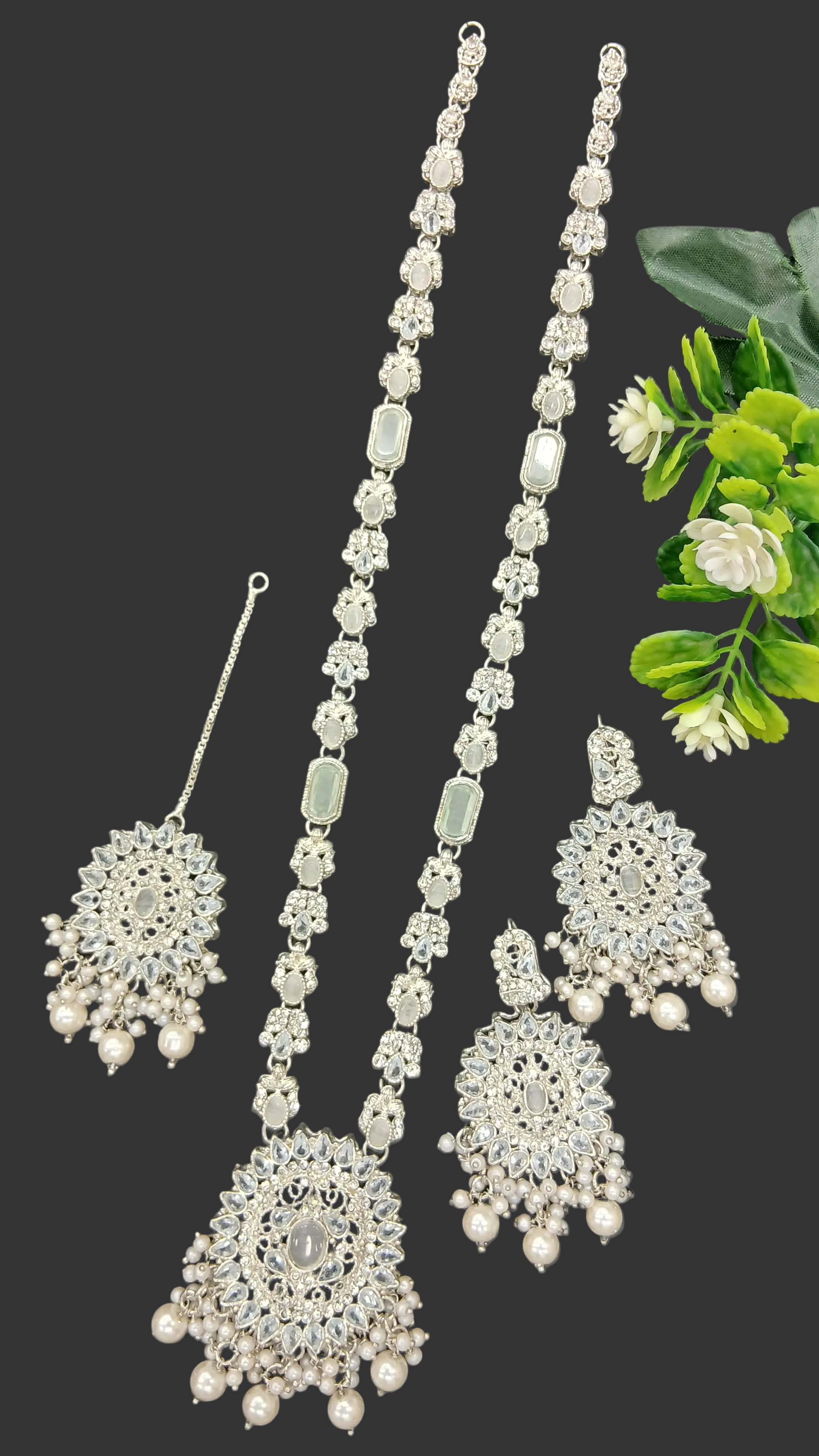 Long mala set with teeka SA jewellery pk