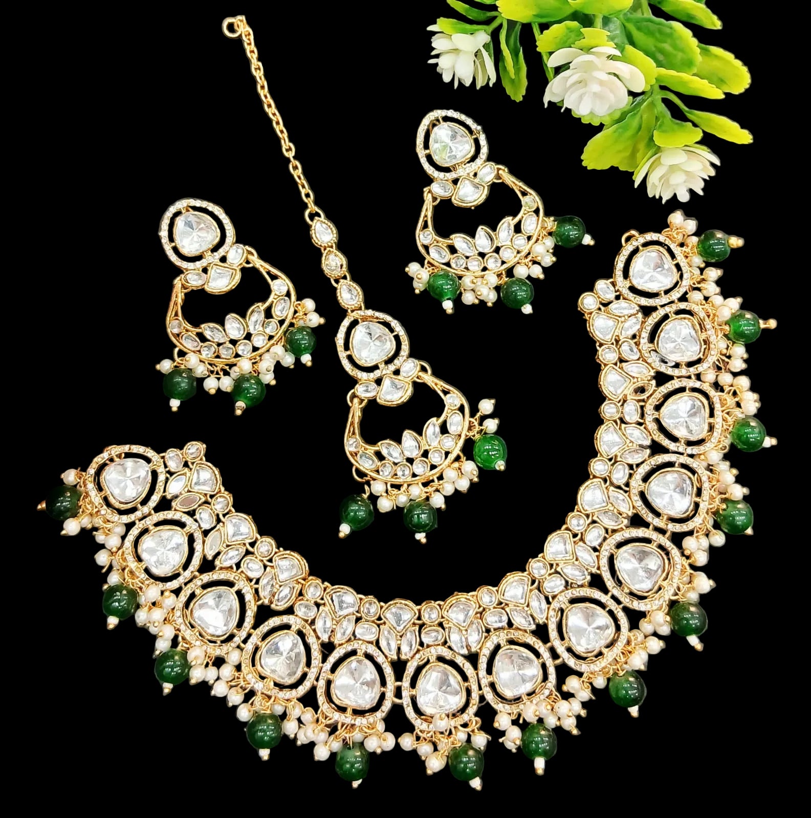 Premium Indian kundun Bridal set SA jewellery pk