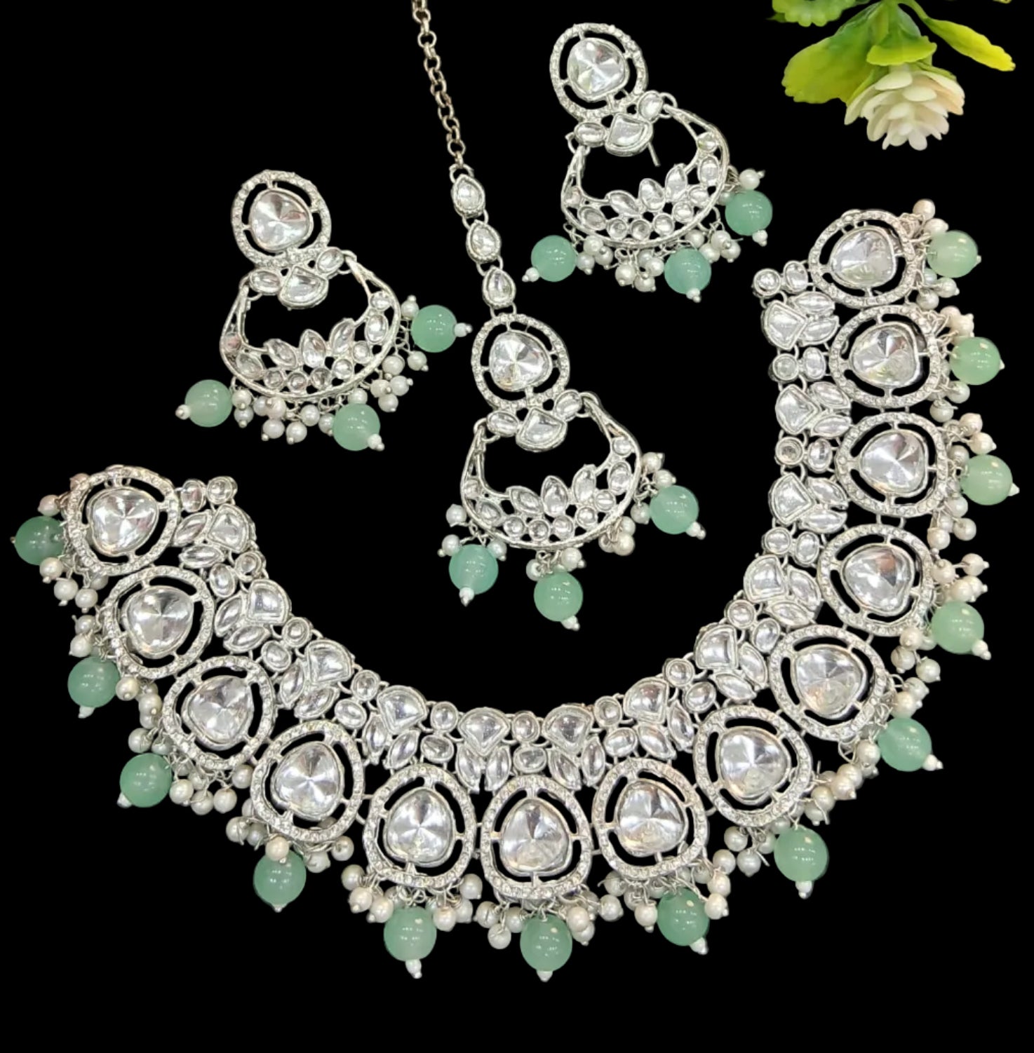 Premium Indian kundun Bridal set SA jewellery pk