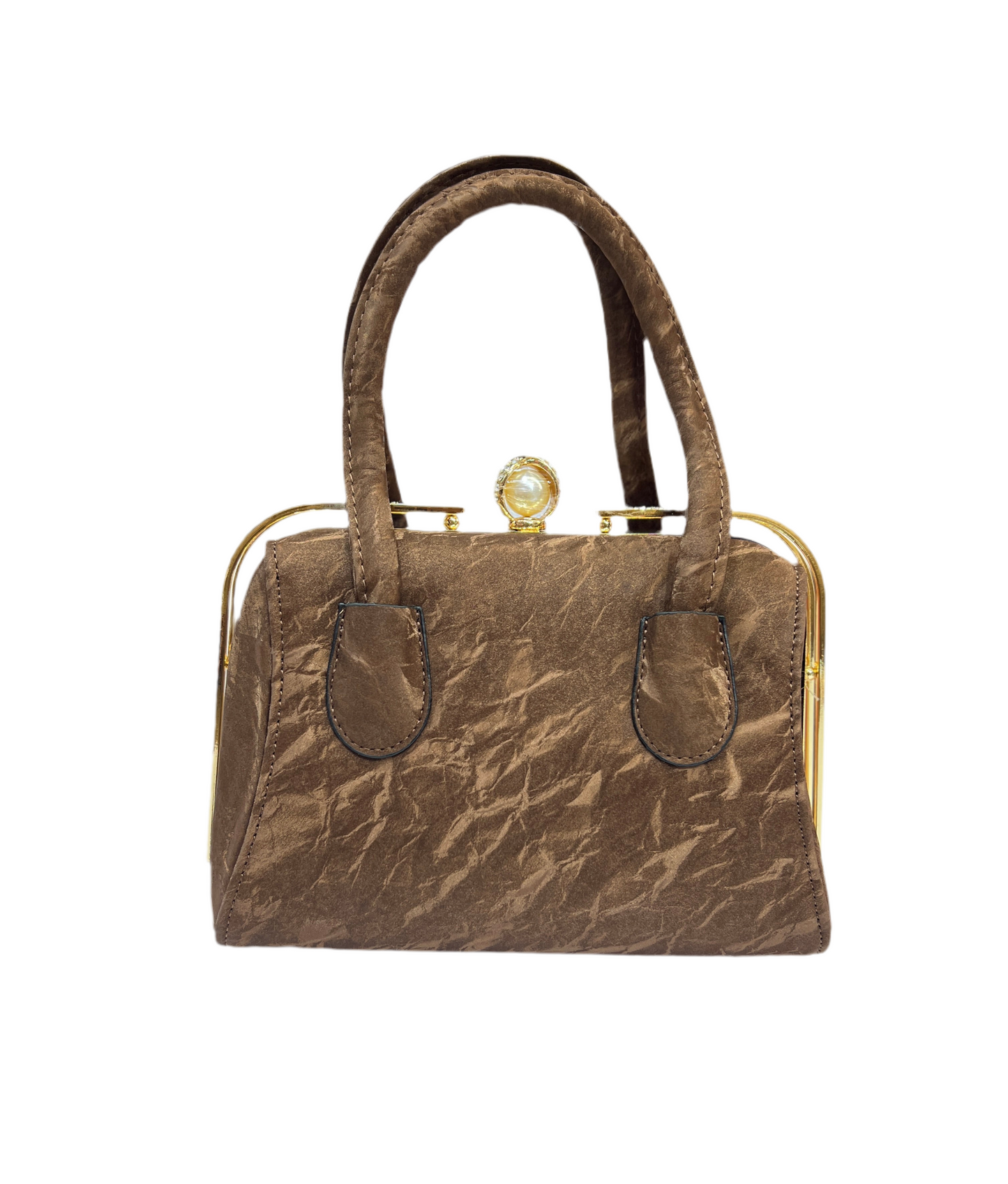 Luxury Light Brown Leather Bag with Elegant Texture SA jewelry pk