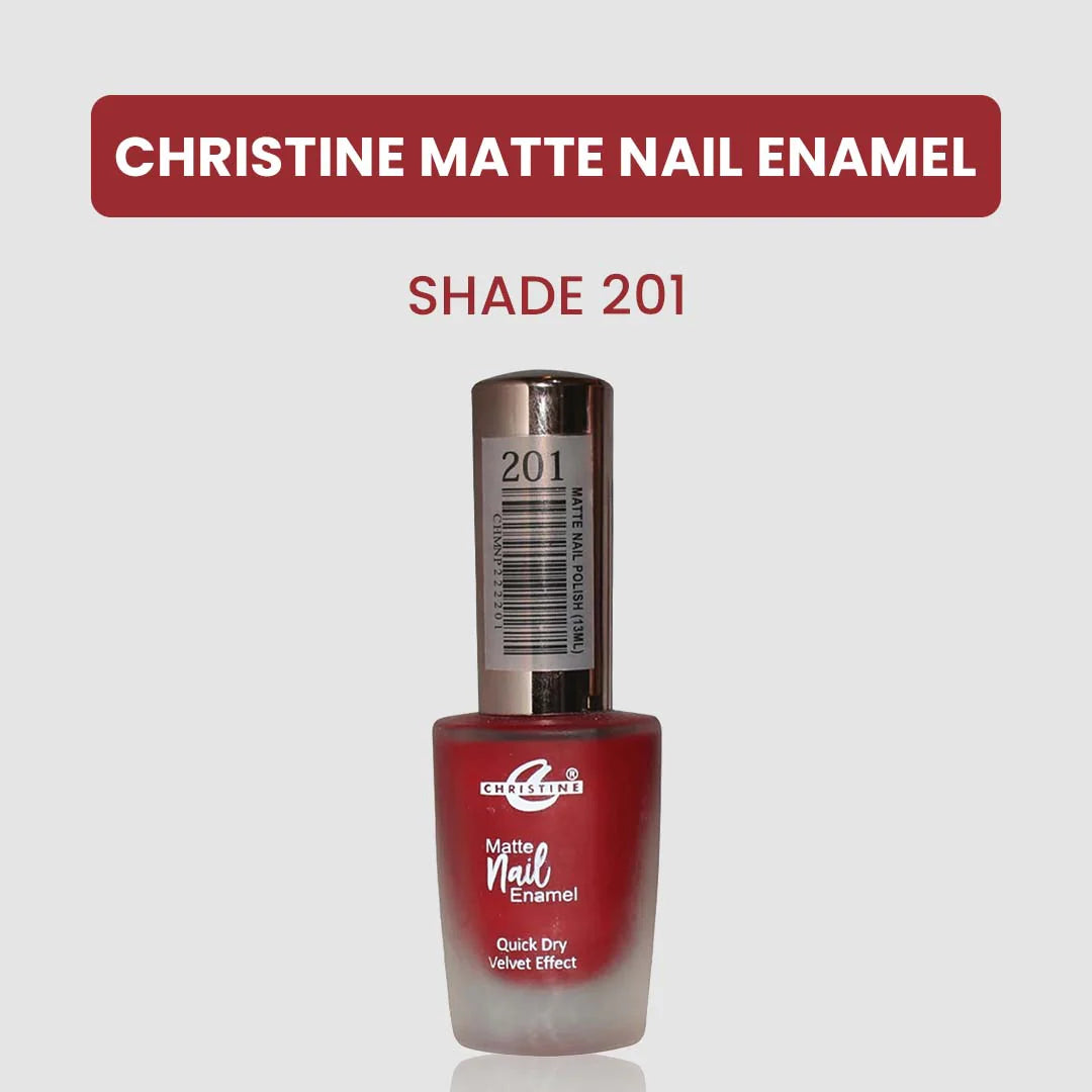 “Christine Matte Nail Enamel – All Shades Available – Long Lasting Nail Polish | SAJewelryPK”