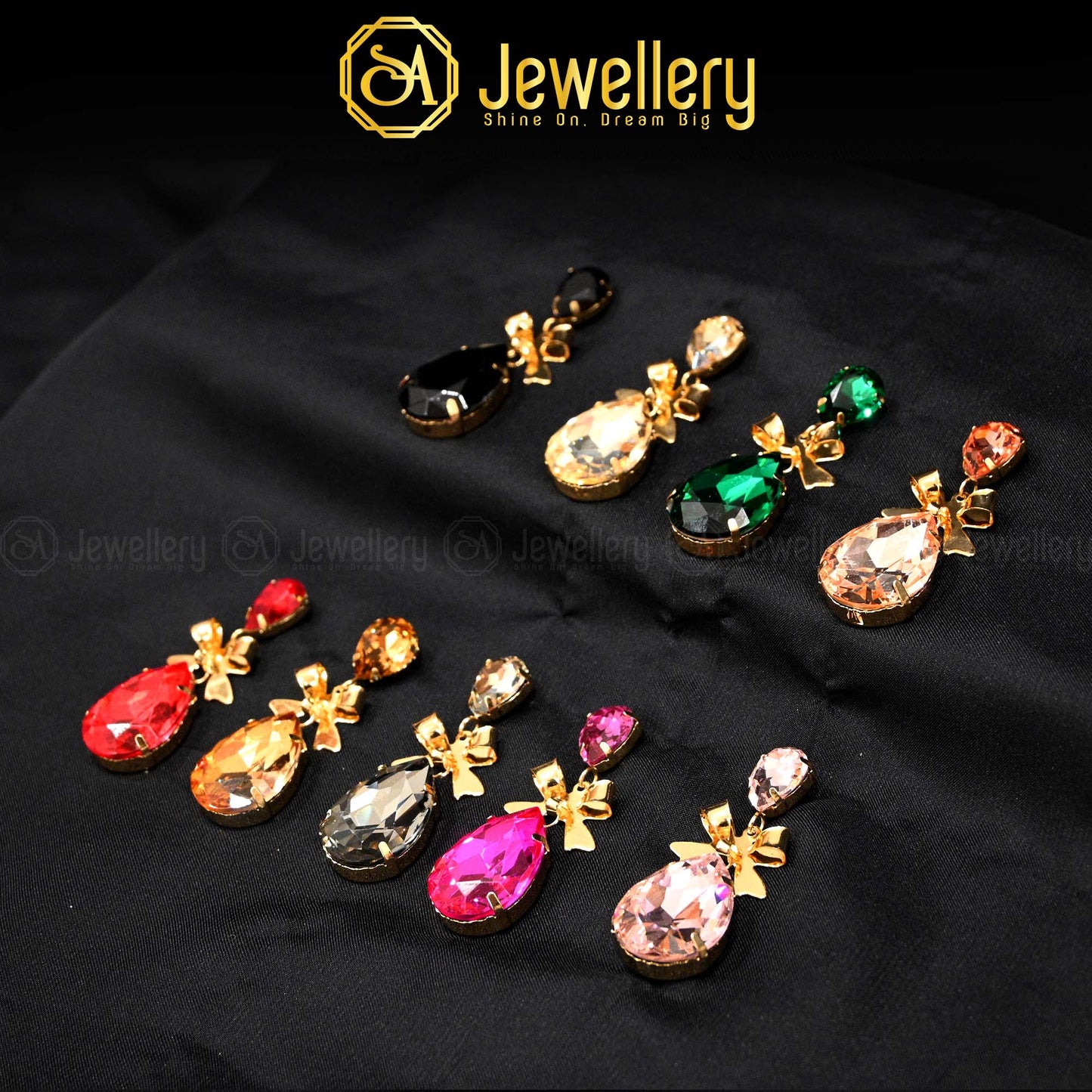 Sparkling Gemstone Earrings