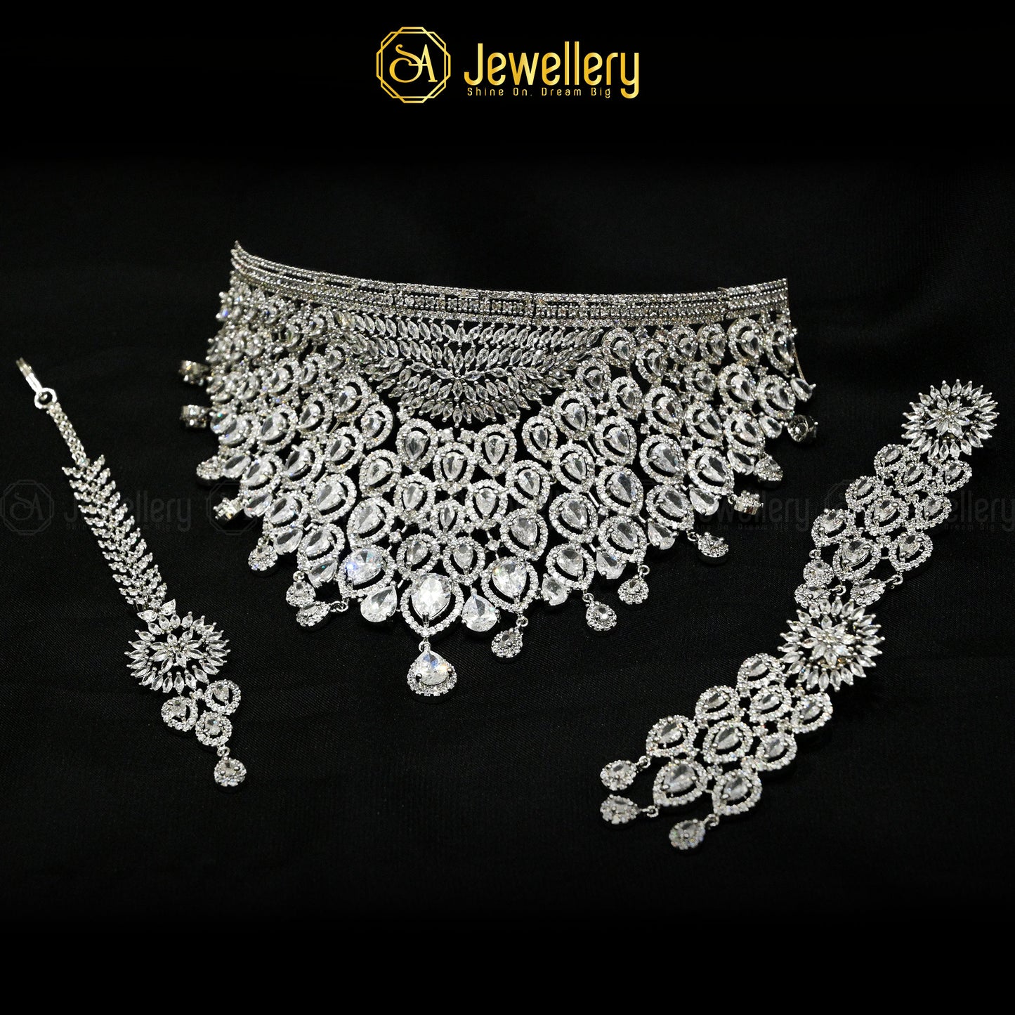 Diamond Collar Bridal Set