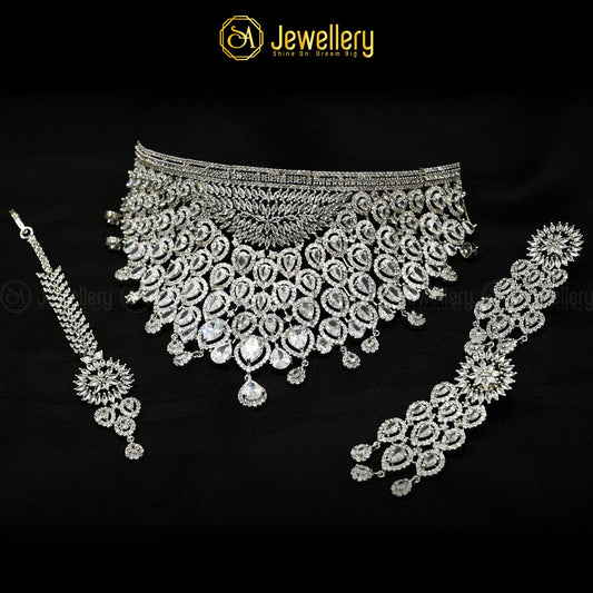 Diamond Collar Bridal Set