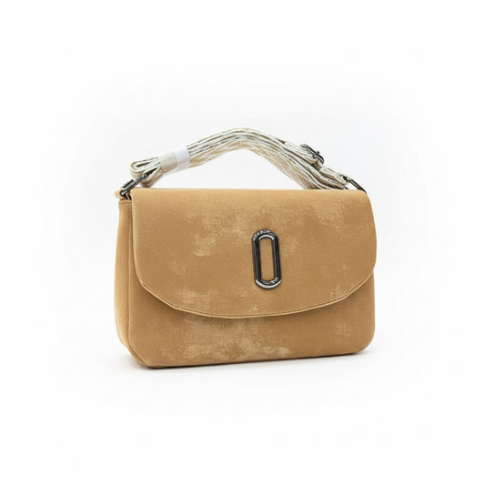 Imported Luxury Velvet Shoulder Bag Modern Crossbody with Metallic 'O' Hardware SA jewelry pk