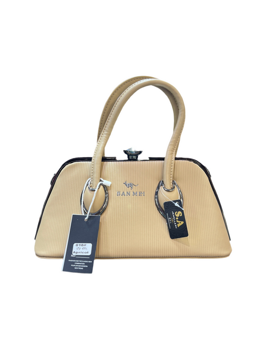 Elegant  Rexine Handbag with Metal Stone-Studded Sides – Stylish & Durable SAJewelry pk 