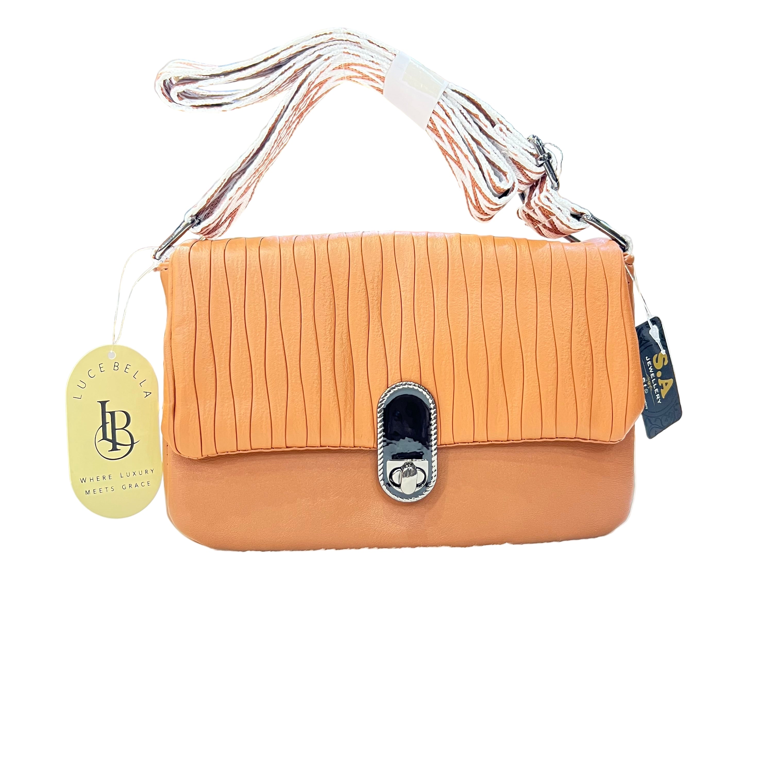 Elegant Pleated Shoulder Bag | Ladies Quilted Crossbody with Statement Lock SA jewelry pk