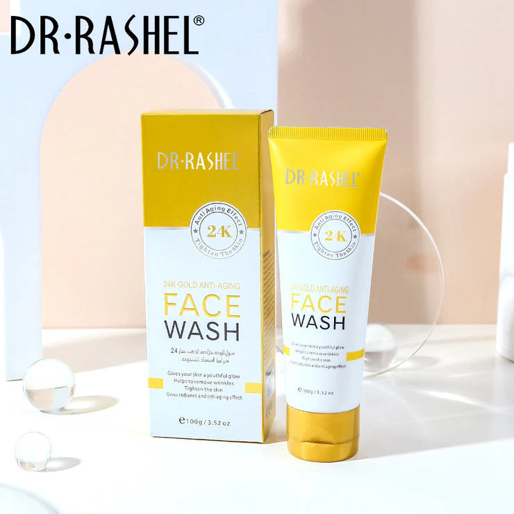 Dr Rashel 24K Gold Face Wash – Brightening, Anti-Aging & Deep Cleansing Facial Cleanser