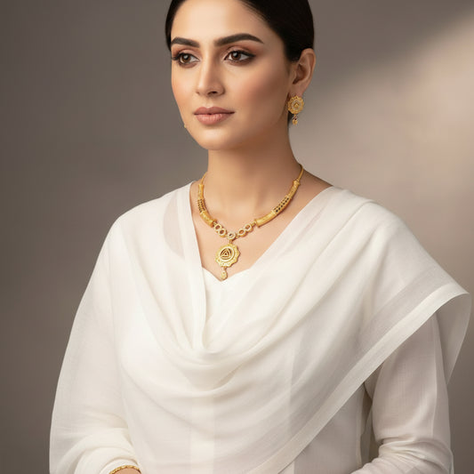"Latest Gold Plated Bridal & Wedding Jewelry Necklace Sets SA jewelry pk"