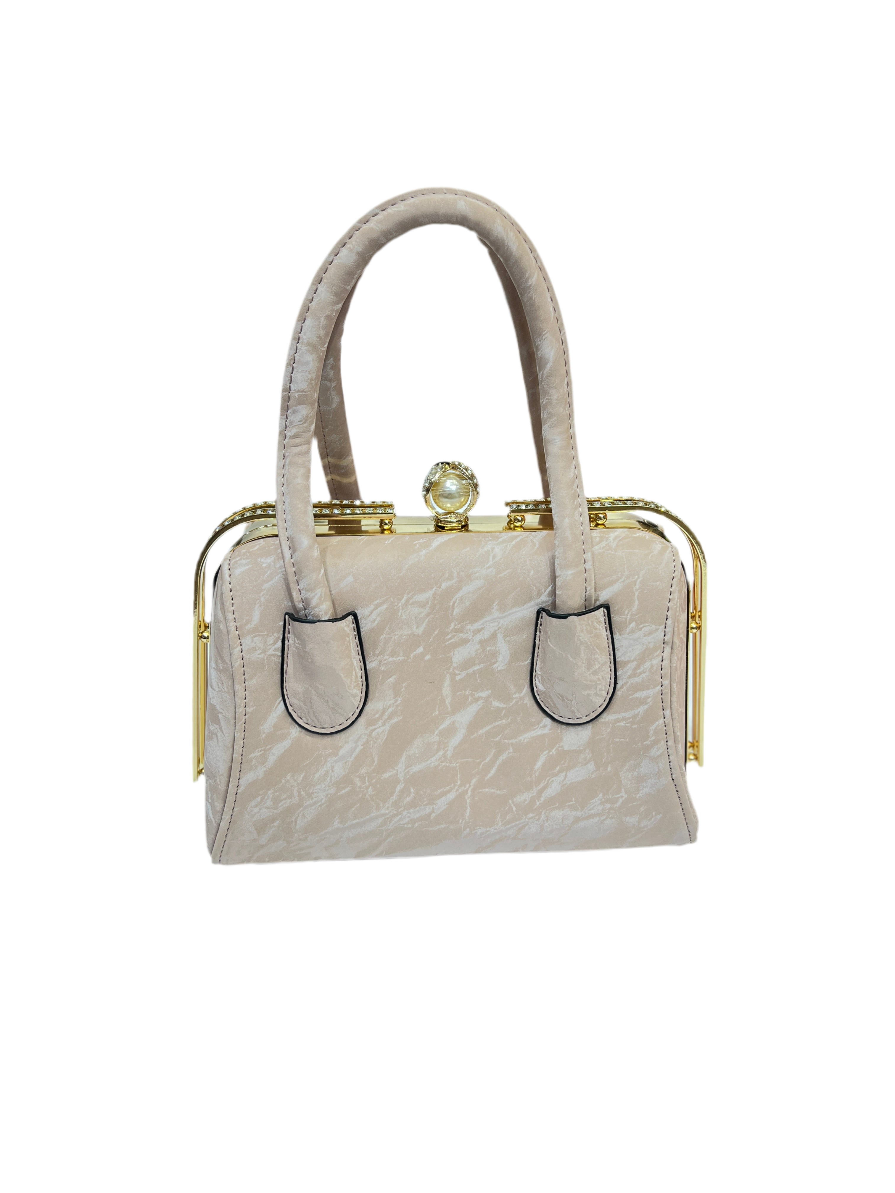 Elegant Textured Shoulder Bag with Leather Handle & Metal Buckle Detailing SA jewellery pk