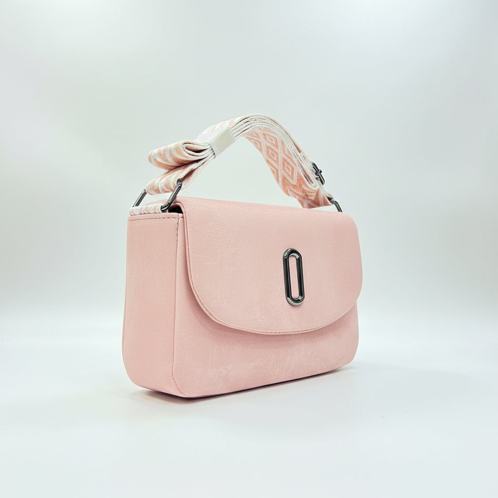 Imported Luxury Velvet Shoulder Bag  Modern Crossbody with Metallic 'O' Hardware SA jewelry pk