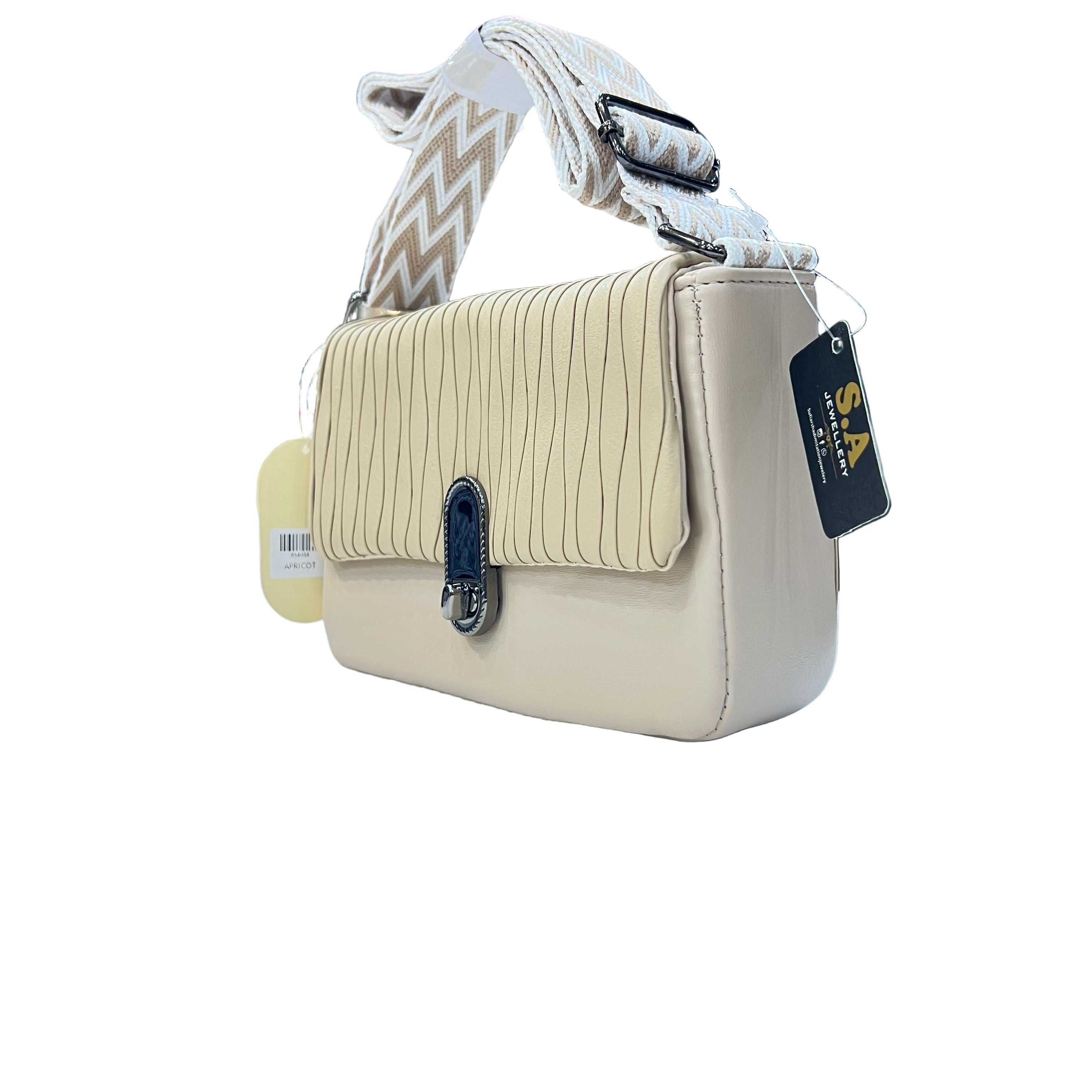 Elegant Pleated Shoulder Bag | Ladies Quilted Crossbody with Statement Lock SA jewelry pk