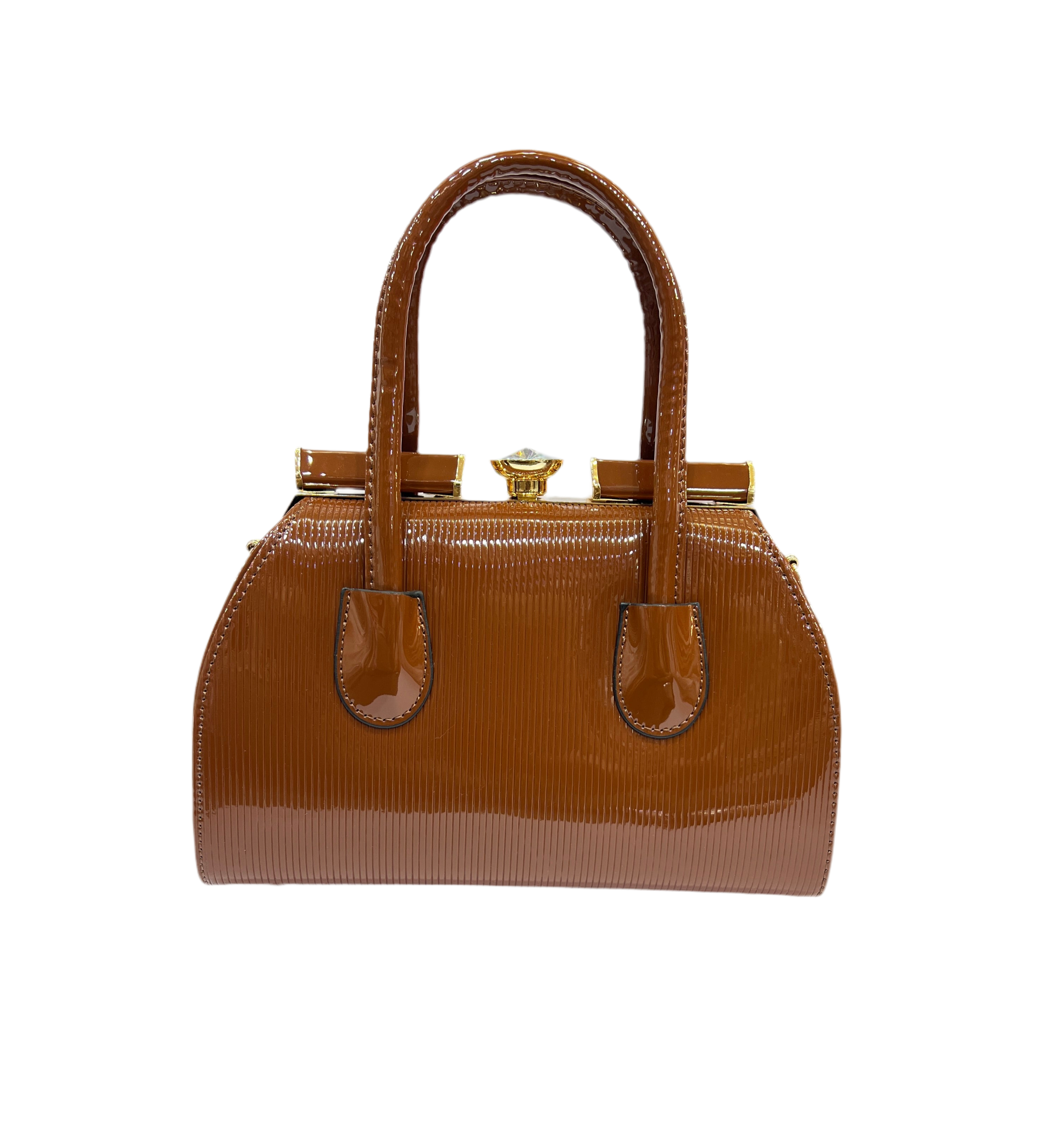 Luxury Rexine Handbag with Golden Chain – Medium Size Shoulder Bag for Women SA jewelry pk