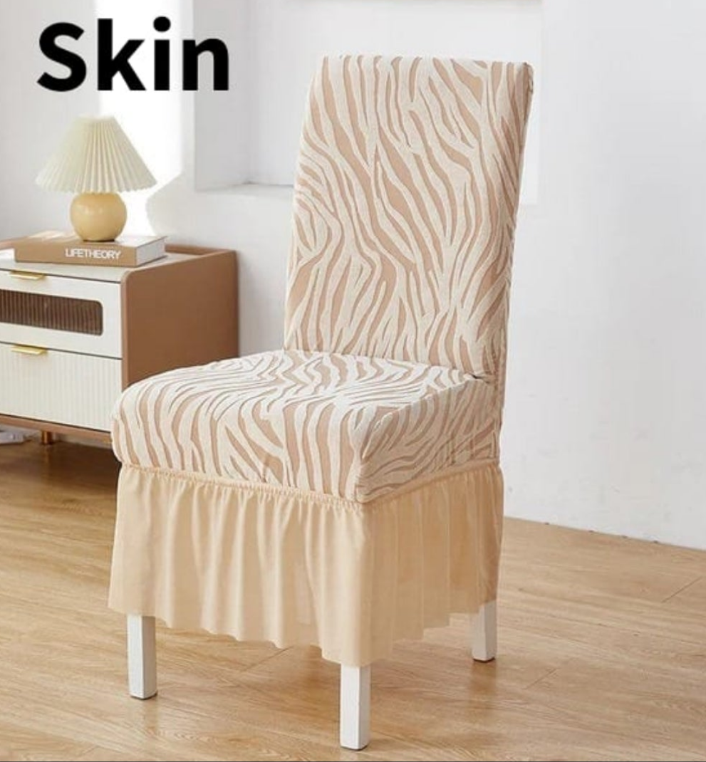 Zebra Style Stretchable Chair Cover – Multy Printed Cover for Dining & Living Chairs | SAJewelleryPK