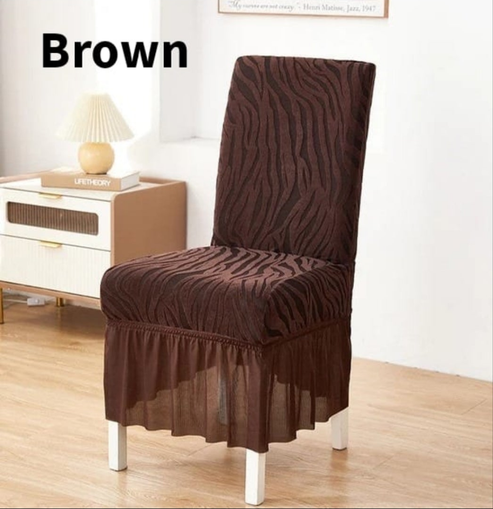 Zebra Style Stretchable Chair Cover – Multy Printed Cover for Dining & Living Chairs | SAJewelleryPK