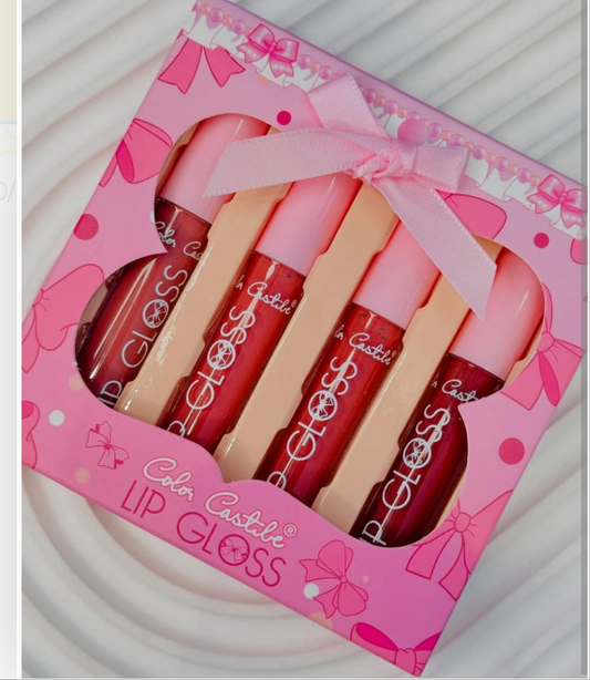 Color Castle 4 pcs LipGloss Set  Shine & Matte Twinkling Lip Kit   Waterproof  Long Lasting SA jewelry pk