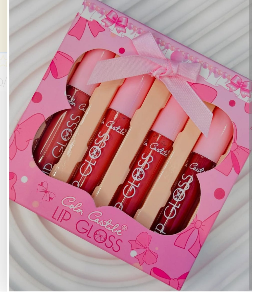 Color Castle 4 pcs LipGloss Set  Shine & Matte Twinkling Lip Kit   Waterproof  Long Lasting SA jewelry pk