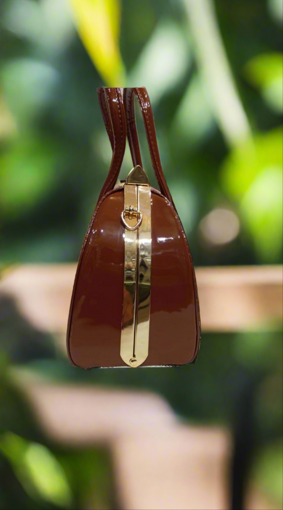 Luxury Rexine Handbag with Golden Chain – Medium Size Shoulder Bag for Women SA jewelry pk