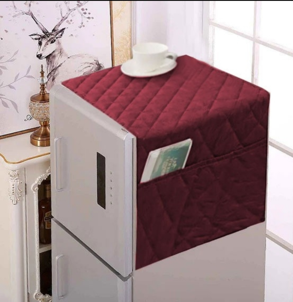 Multi-Pocket Elegant Fridge Cover – Stylish Protection for Your Refrigerator SA jewelry pk