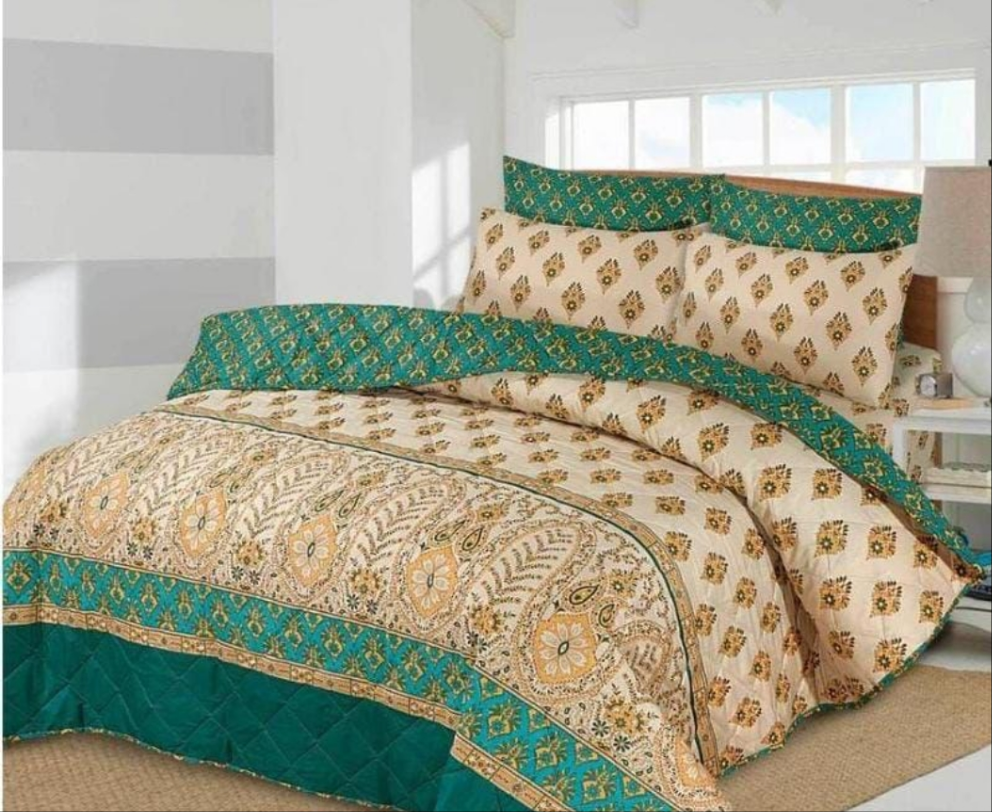 Luxury Cotton 7 Pcs Comforter Set – Soft, Breathable & Elegant Bedding for All Seasons SA Jewelry Pk