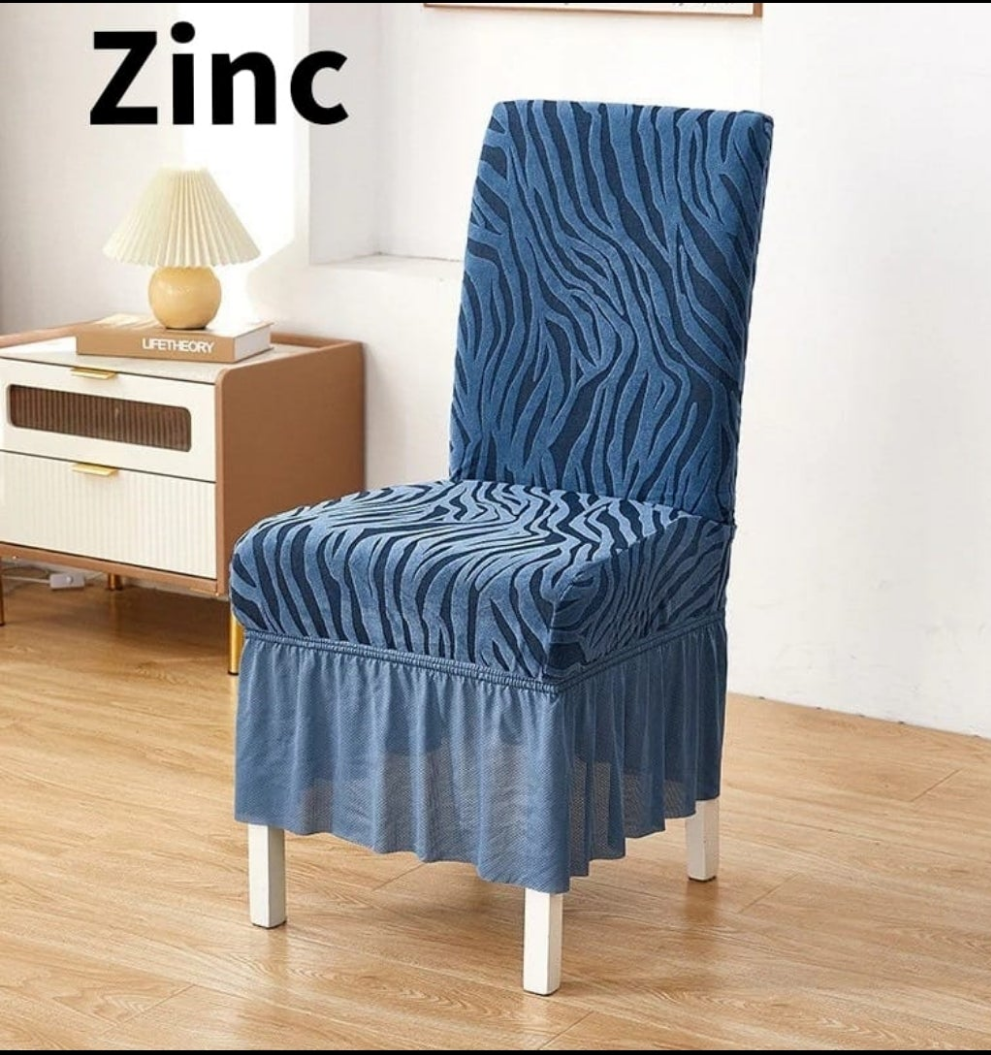 Zebra Style Stretchable Chair Cover – Multy Printed Cover for Dining & Living Chairs | SAJewelleryPK