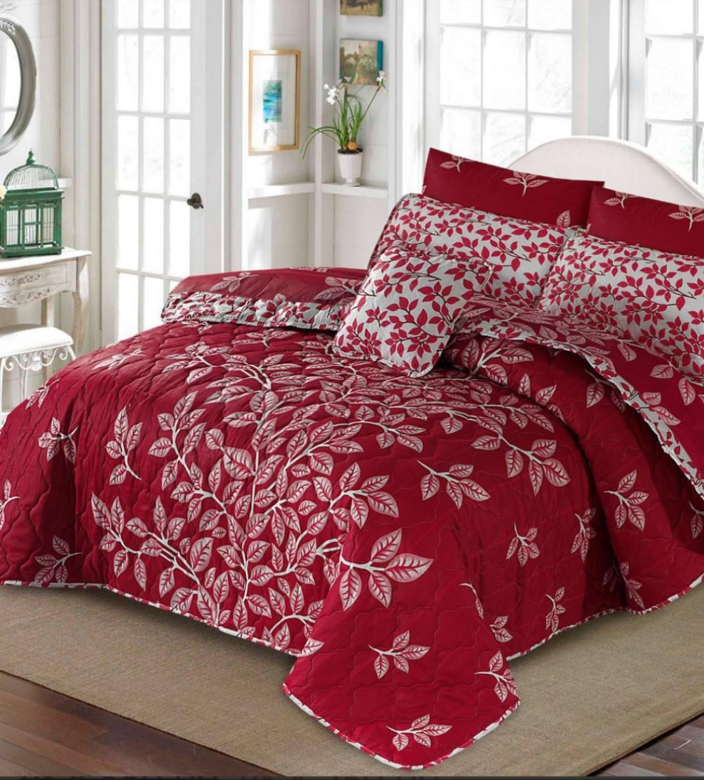 Luxury Cotton 7 Pcs Comforter Set – Soft, Breathable & Elegant Bedding for All Seasons SA Jewelry Pk