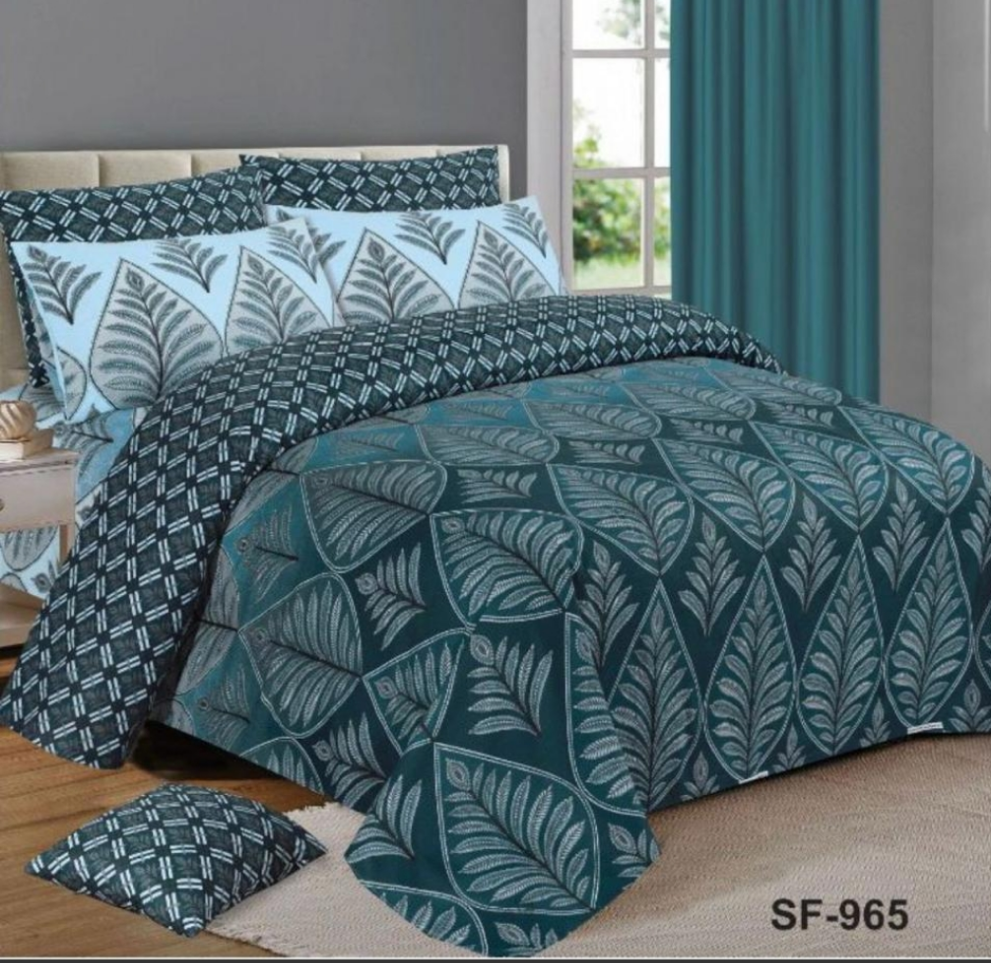 Luxury Cotton 7 Pcs Comforter Set – Soft, Breathable & Elegant Bedding for All Seasons SA Jewelry Pk