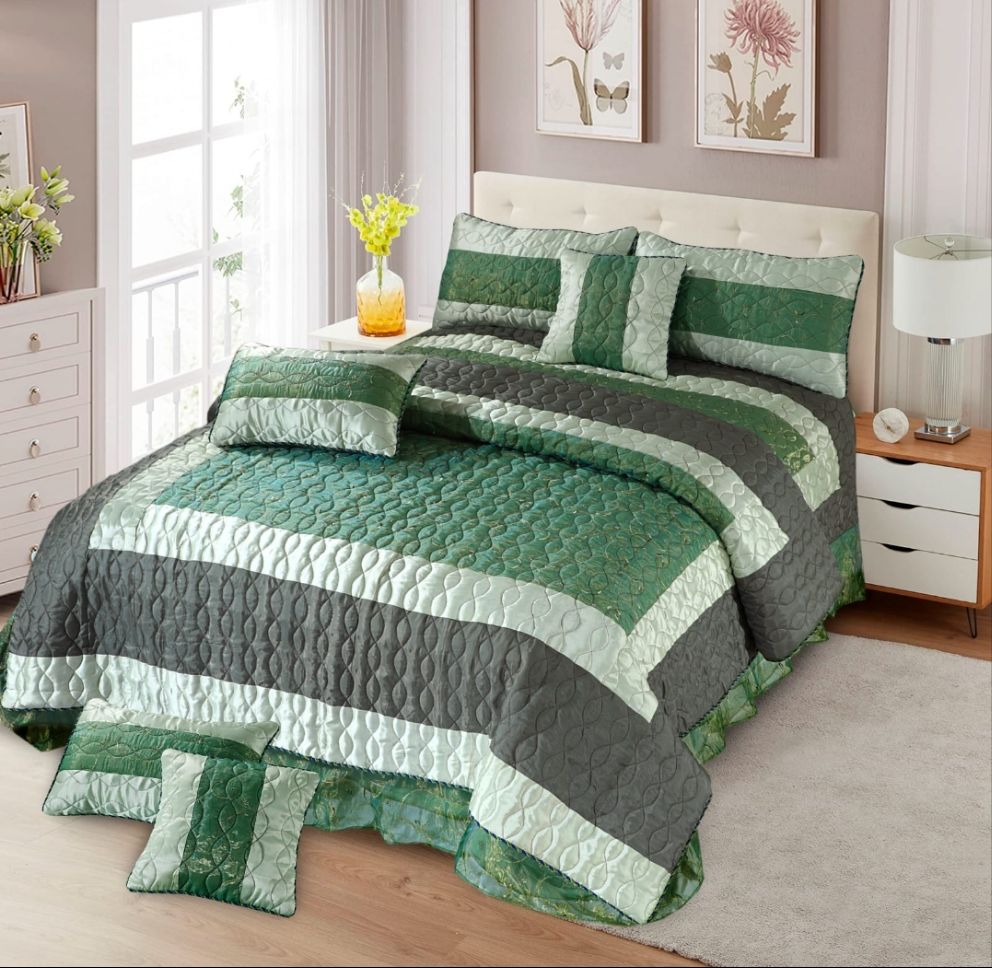 🌟 "Royal Cottage 5 PCS Fancy Bridal Bedding Set – Elegant & Luxurious Wedding Bed Sheet | SAJewelryPK.com"