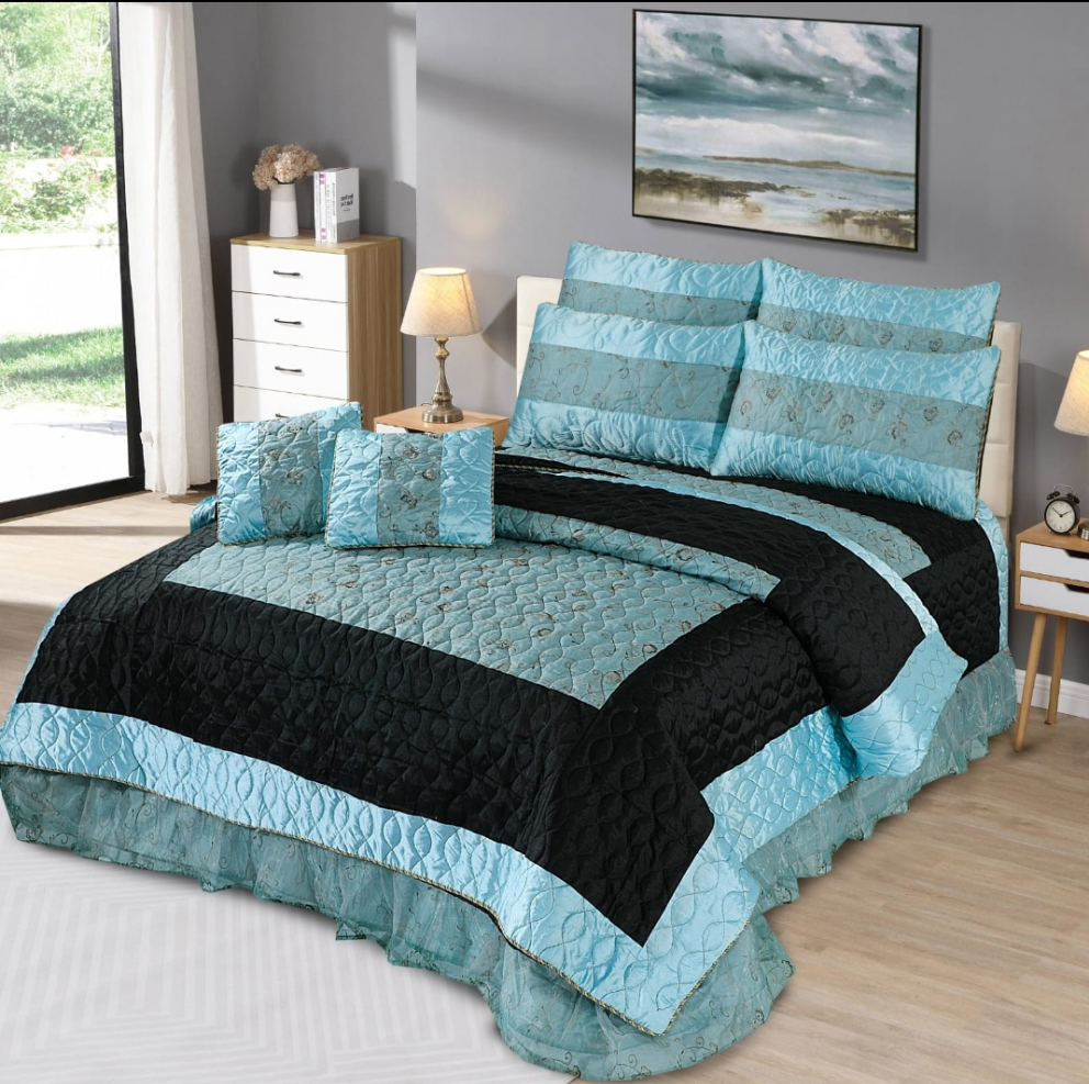 🌟 "Royal Cottage 5 PCS Fancy Bridal Bedding Set – Elegant & Luxurious Wedding Bed Sheet | SAJewelryPK.com"