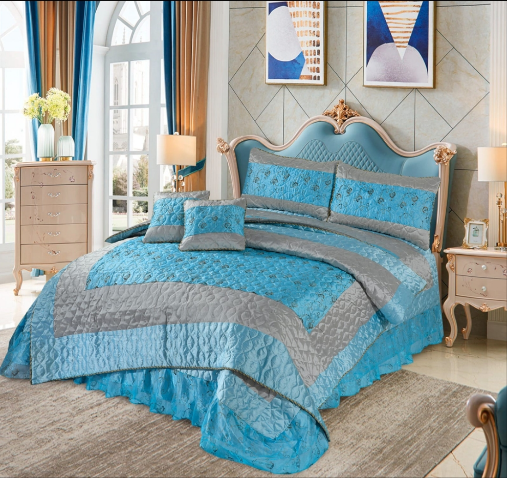 🌟 "Royal Cottage 5 PCS Fancy Bridal Bedding Set – Elegant & Luxurious Wedding Bed Sheet | SAJewelryPK.com"