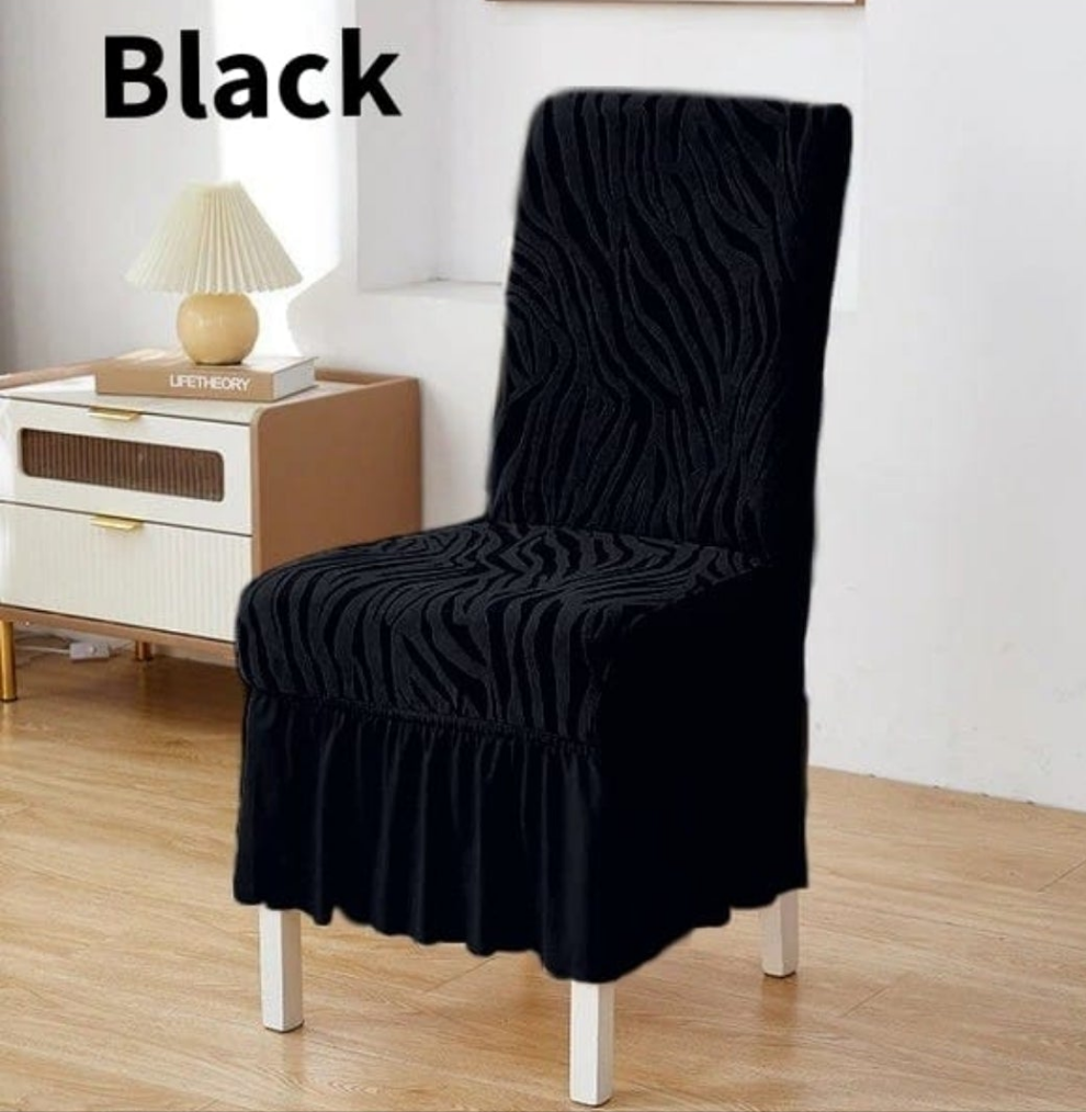 Zebra Style Stretchable Chair Cover – Multy Printed Cover for Dining & Living Chairs | SAJewelleryPK