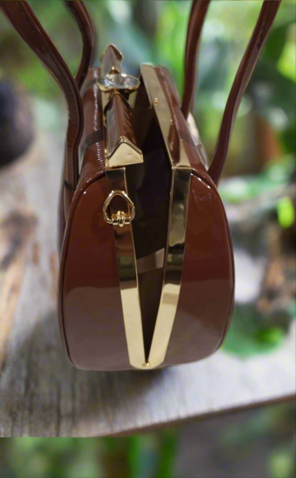 Luxury Rexine Handbag with Golden Chain – Medium Size Shoulder Bag for Women SA jewelry pk