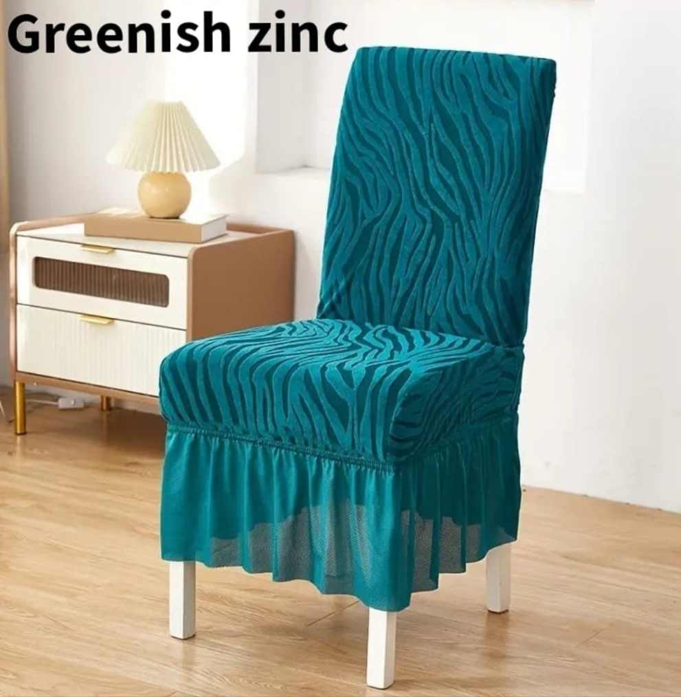 Zebra Style Stretchable Chair Cover – Multy Printed Cover for Dining & Living Chairs | SAJewelleryPK