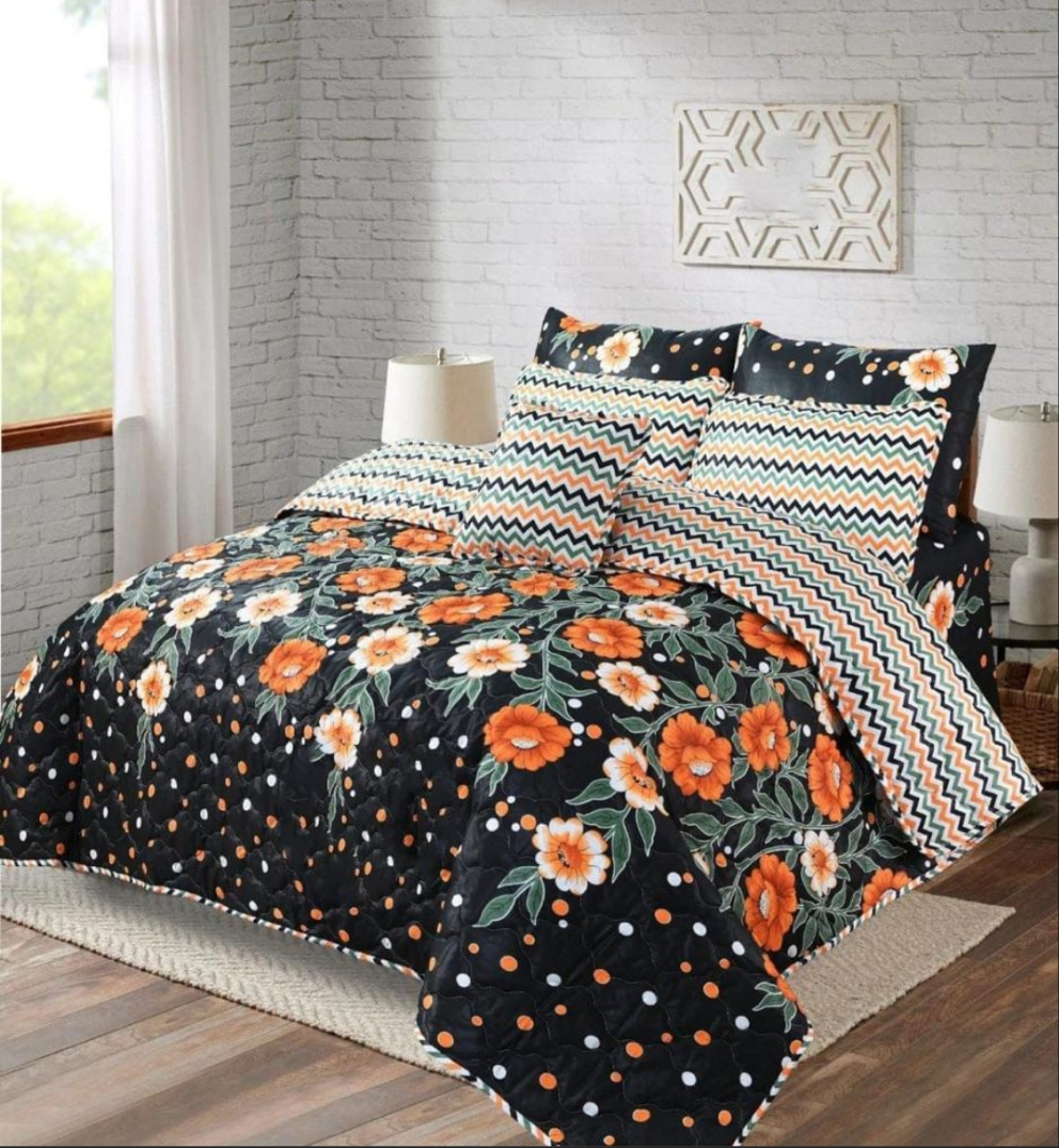 Luxury Cotton 7 Pcs Comforter Set – Soft, Breathable & Elegant Bedding for All Seasons SA Jewelry Pk