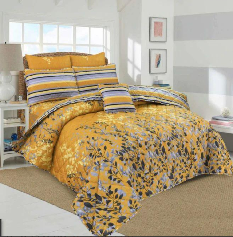 Luxury Cotton 7 Pcs Comforter Set – Soft, Breathable & Elegant Bedding for All Seasons SA Jewelry Pk