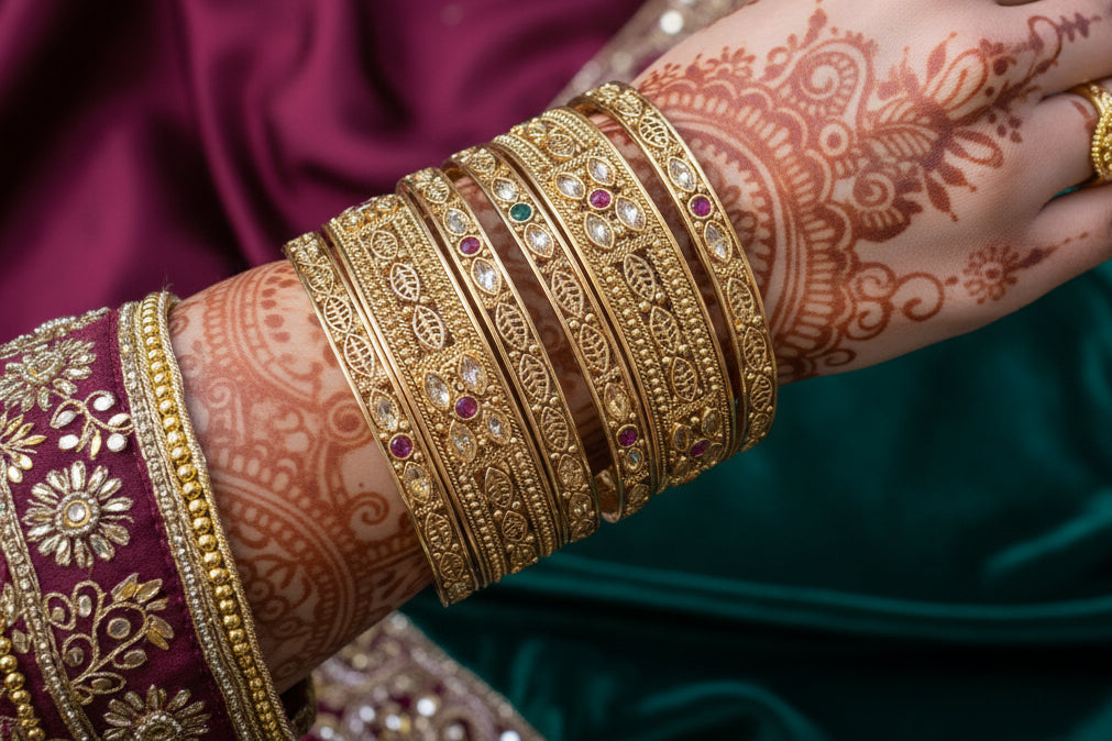 Rajwadi  Bangles 3 pcs SA jewellery pk