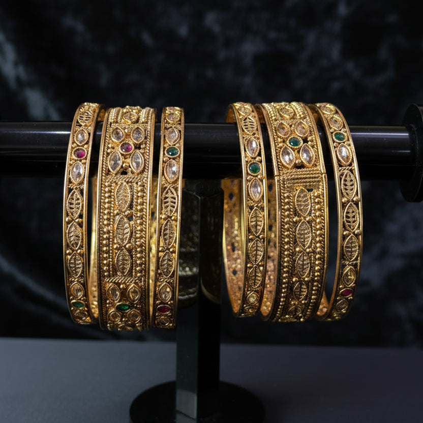 Rajwadi  Bangles 3 pcs SA jewellery pk