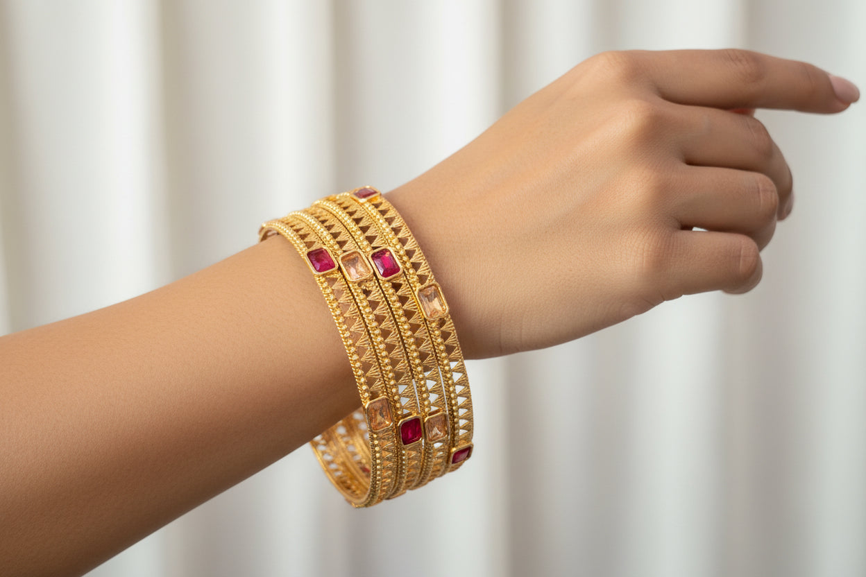 Rajwadi Bangles 4 pcs SA jewellery pk