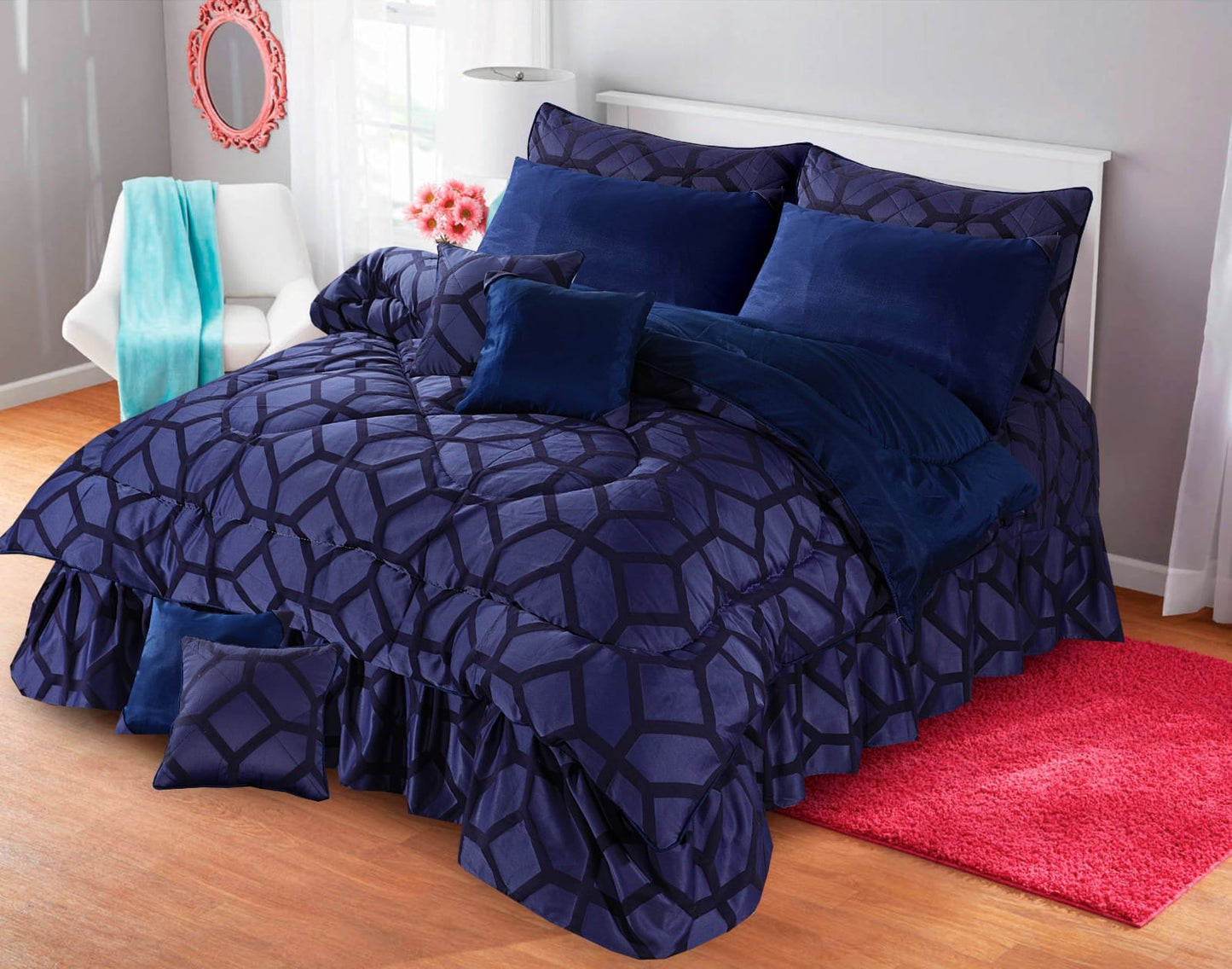 ROYAL TWIST CTN RAZAI Buy 10 PCS Bedding Set Online – Soft & Stylish Bed Sheets with Cushions"