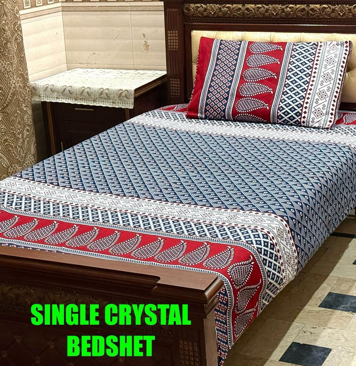 🌟 "Single Cotton Satin Bedsheet – Soft, Glossy & Breathable Fabric | Ideal for Daily Use"SA Jewelry PK.com