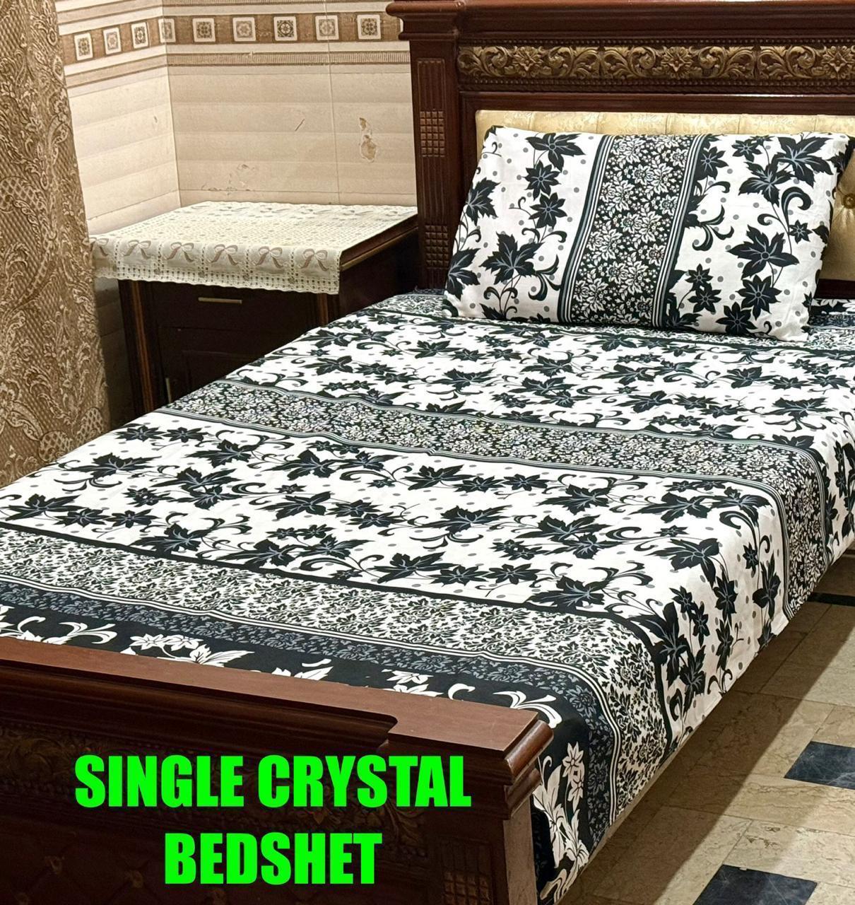 🌟 "Single Cotton Satin Bedsheet – Soft, Glossy & Breathable Fabric | Ideal for Daily Use"SA Jewelry PK.com