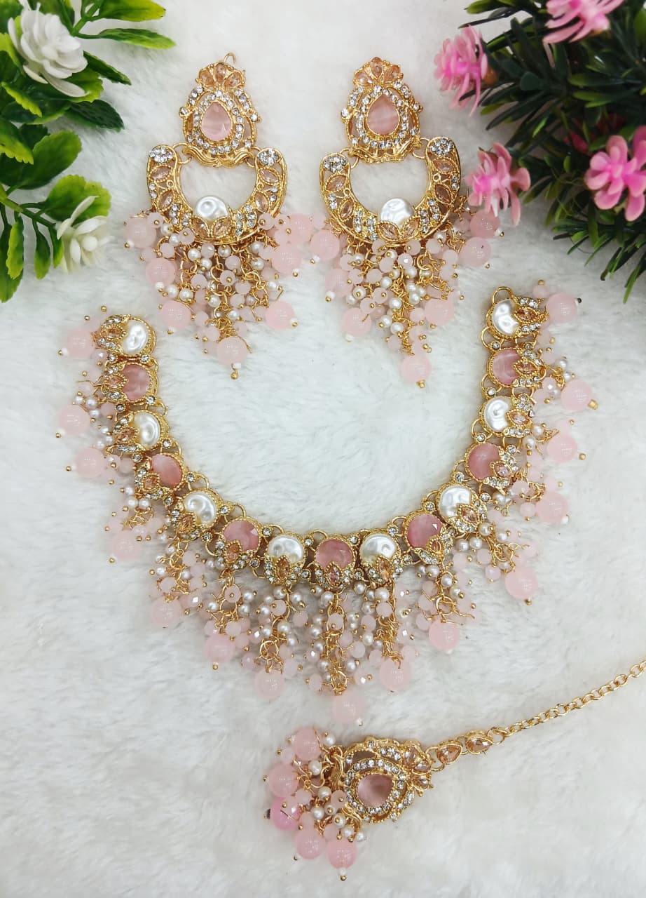 Original zerconiac necklace set with teeka