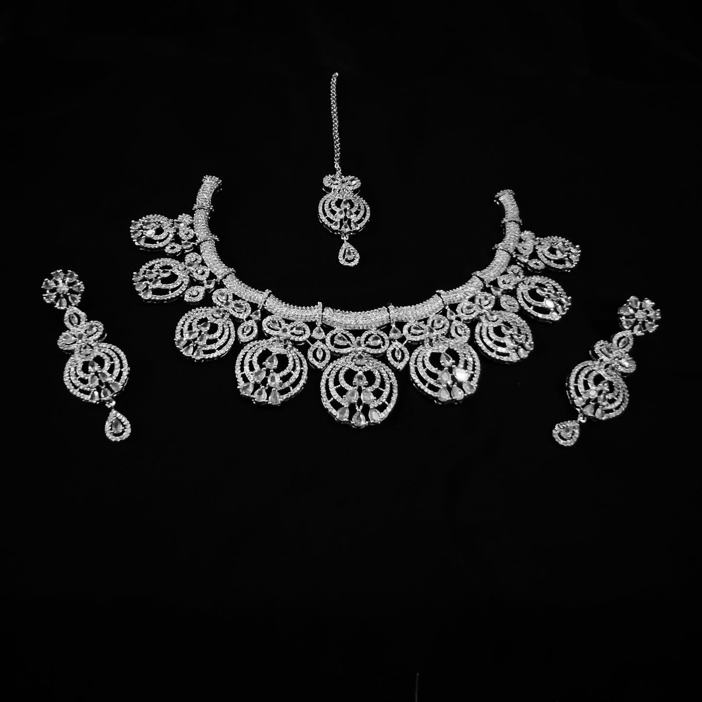 “AD-1 Carrot   Necklace Set – Gold-Plated Jewelry with Original Stones for Weddings & Parties” SA jewelry pk