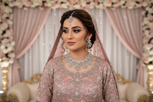 “AD-1 Carrot   Necklace Set – Gold-Plated Jewelry with Original Stones for Weddings & Parties” SA jewelry pk