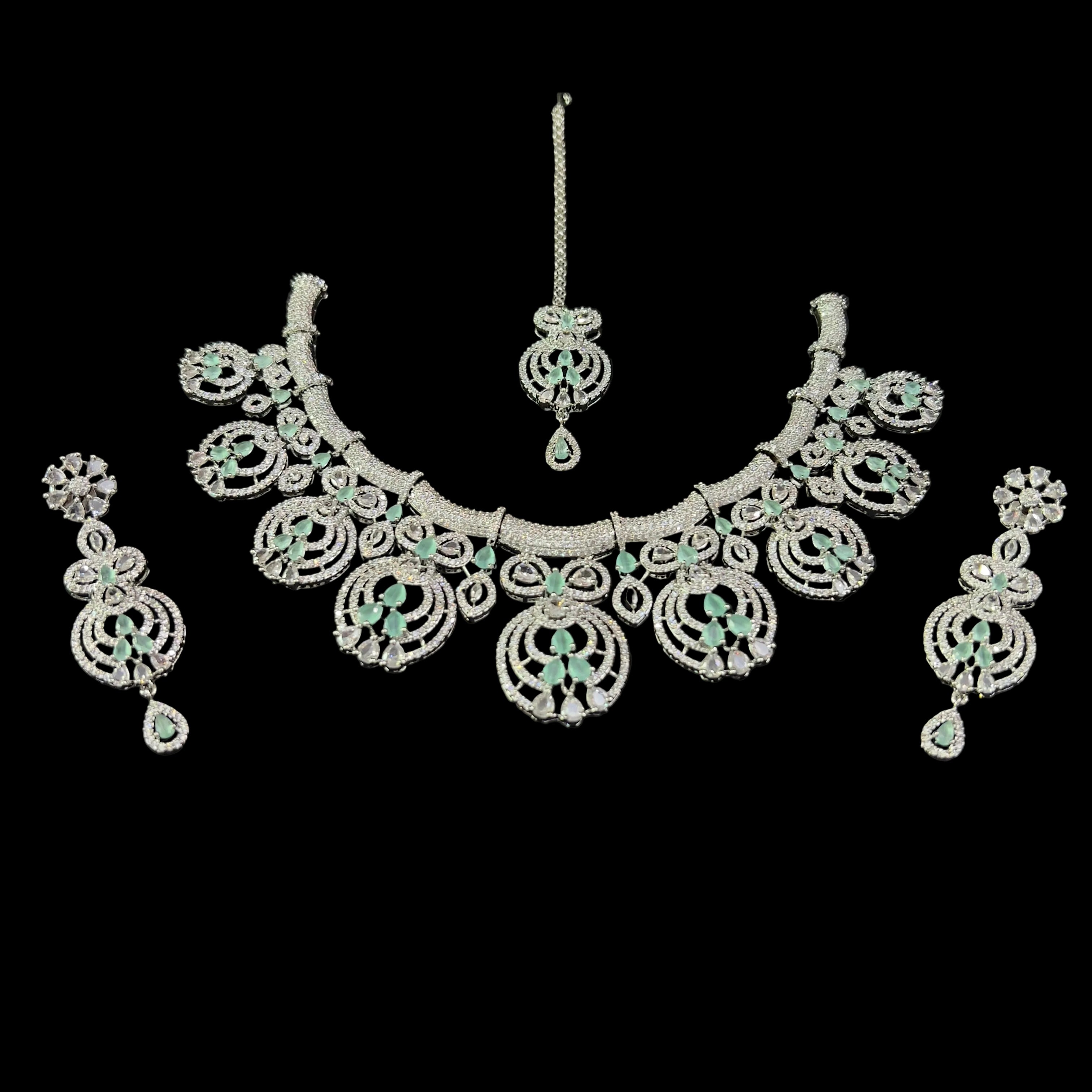 “AD-1 Carrot   Necklace Set – Gold-Plated Jewelry with Original Stones for Weddings & Parties” SA jewelry pk