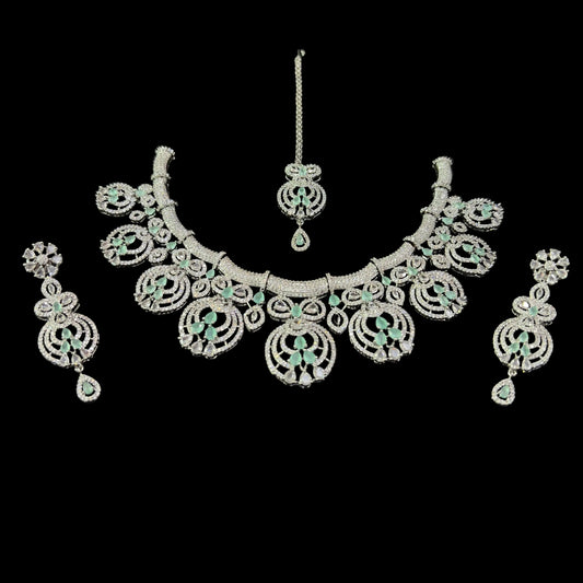 “AD-1 Carrot   Necklace Set – Gold-Plated Jewelry with Original Stones for Weddings & Parties” SA jewelry pk